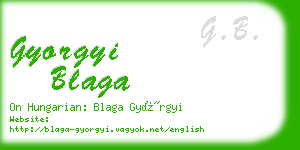 gyorgyi blaga business card